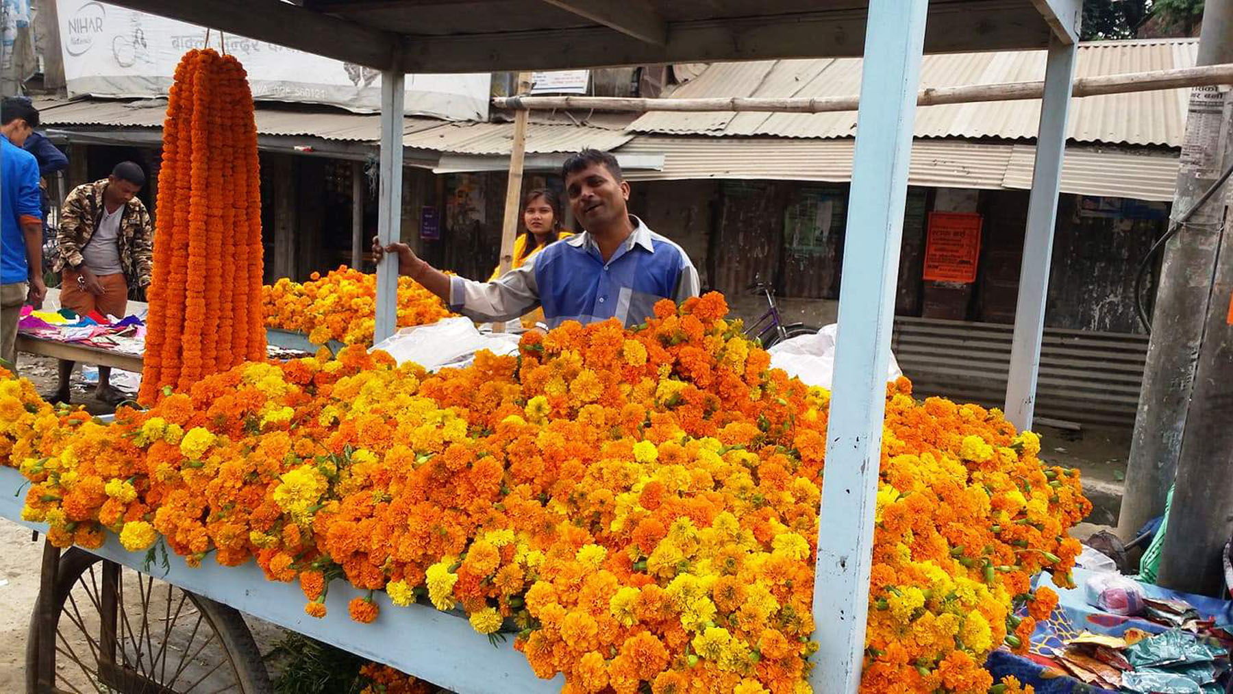 पुष्प माला र गुच्छा काठमाडौँमा खपत