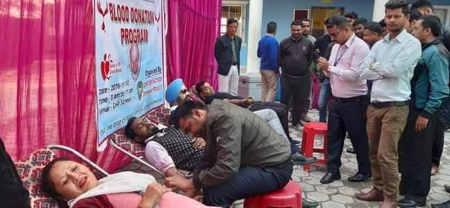 गुरु हरिकृष्ण पब्लिक स्कुलद्धारा रक्तदान कार्यक्रम