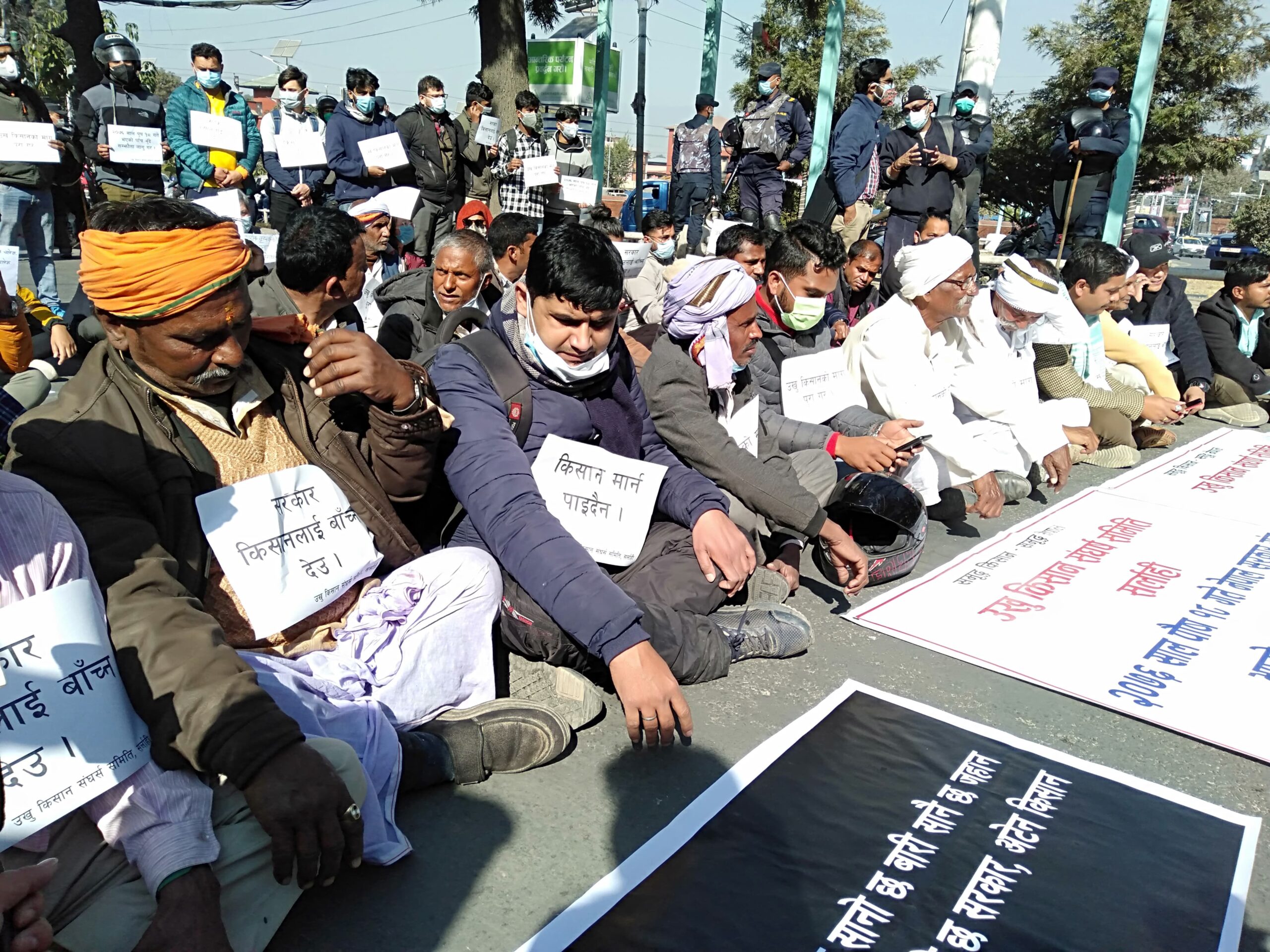 उखुको पैसा नपाए सम्म राजधानीबाट घर नफर्कने किशानको चेतावनीः आन्दोलन जारी