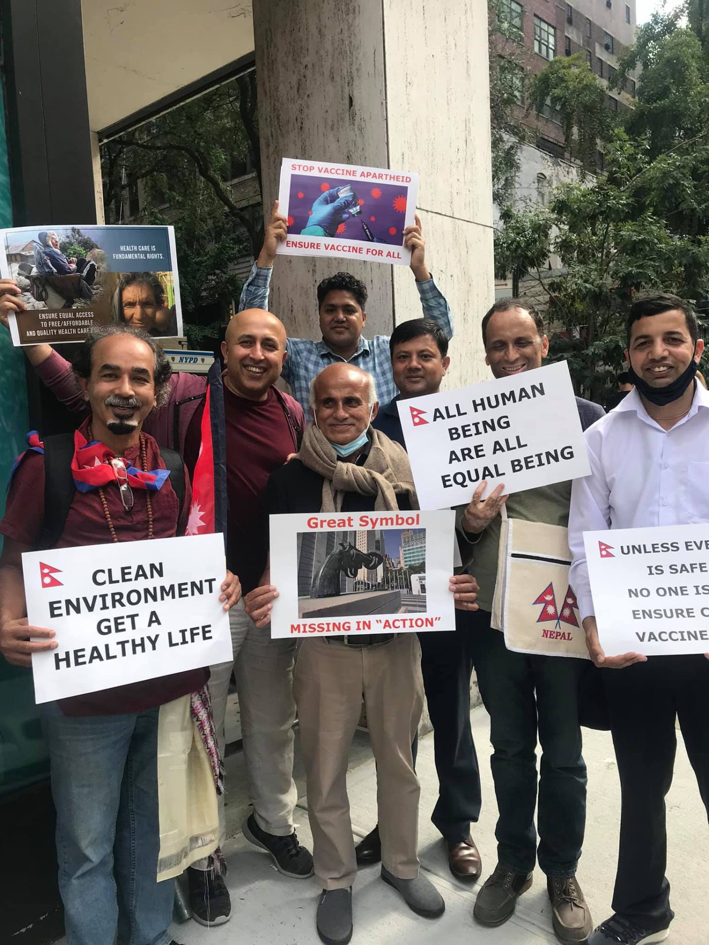 विश्व शान्तिका लागि सत्याग्रही डा. केसीद्धारा अमेरीकामा प्रदर्शन