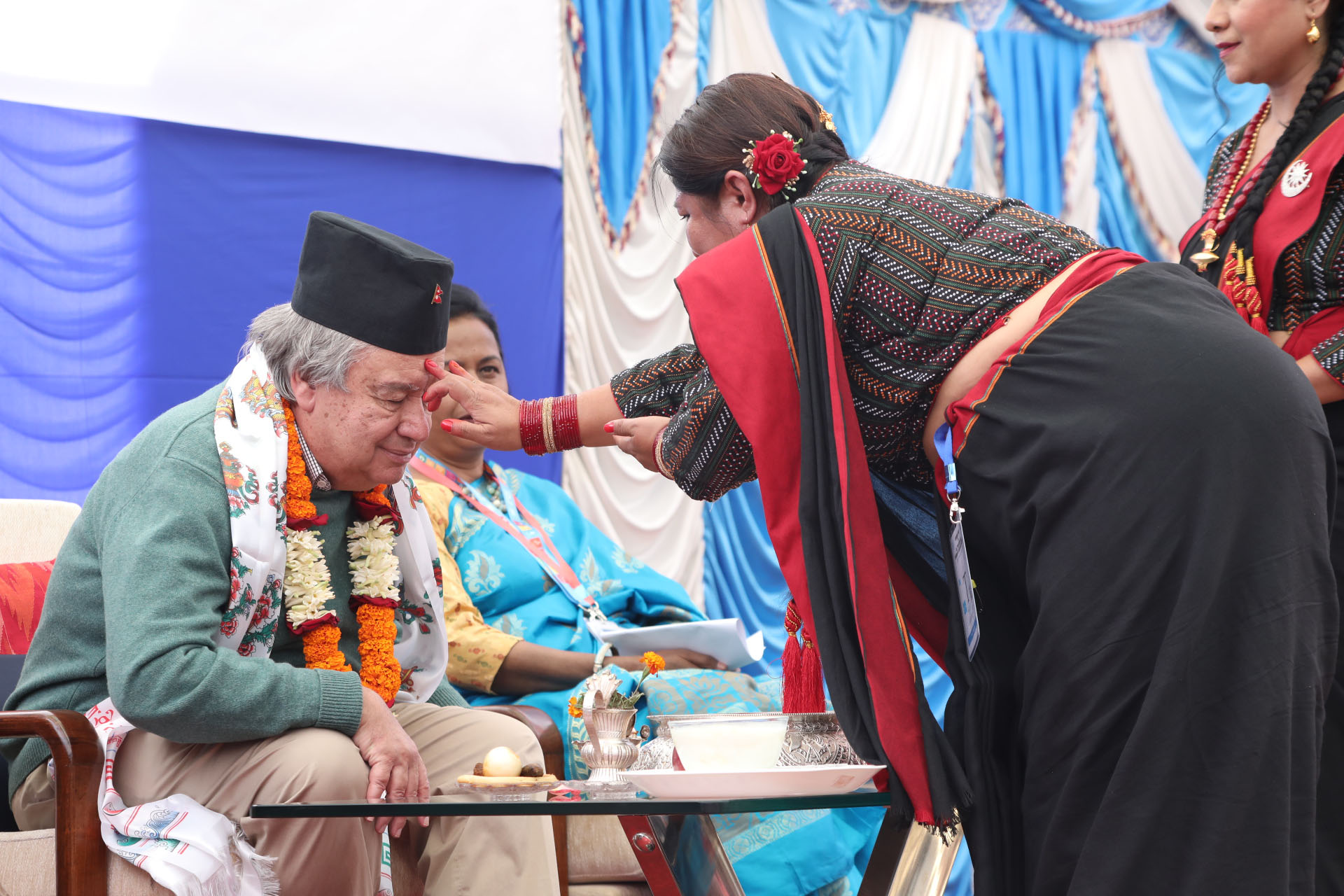 महासचिव गुटेरेसलाई नेवारी सगुन !