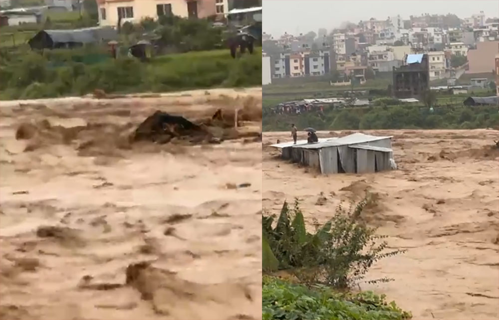 उपत्यकामै भेटिएन सरकार, नख्खुमा गुहार माग्दा माग्दै चार जना बगे नदीमा