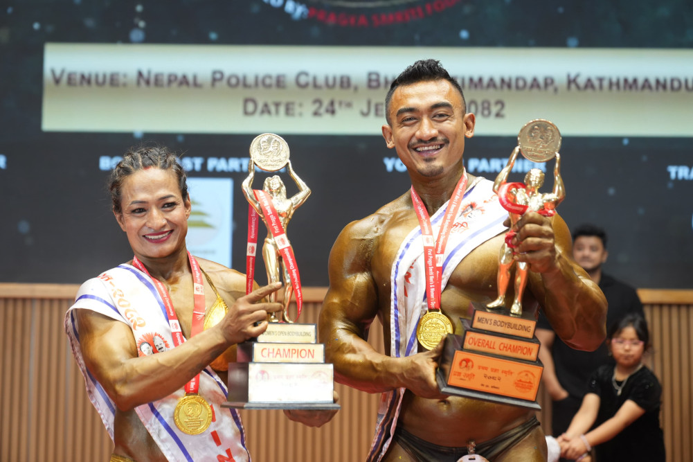 प्रज्ञा स्मृति शारीरिक सुगठनको च्याम्पियन बने ग्रेस र उर्मिला