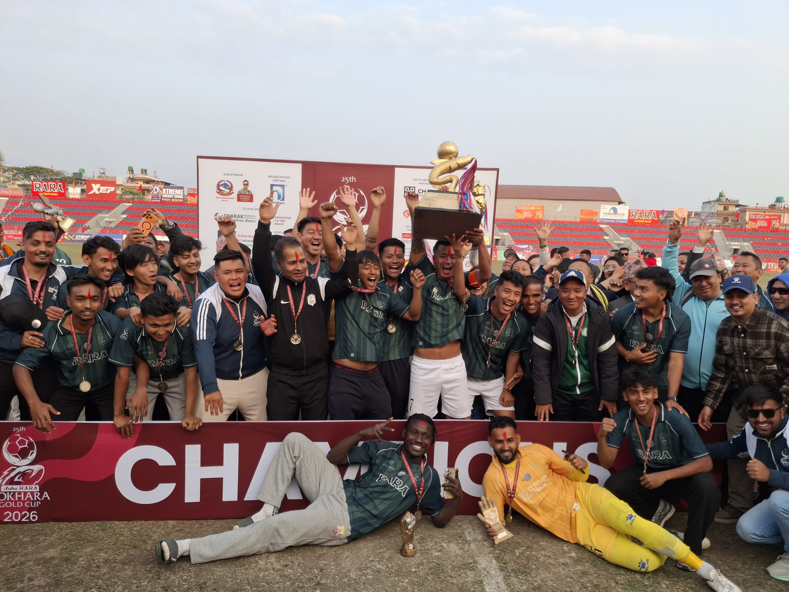 सहाराले १२ वर्षपछि चुम्यो आहा रारा पोखरा गोल्डकपको उपाधि