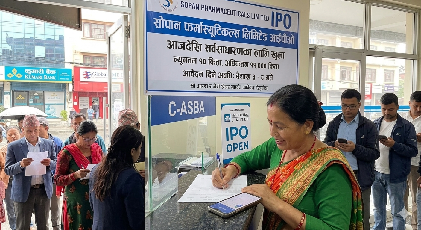 सोपान फर्मास्यूटिकल्सको आईपीओ खुल्यो: सर्वसाधारणले आजदेखि आवेदन दिन पाउने