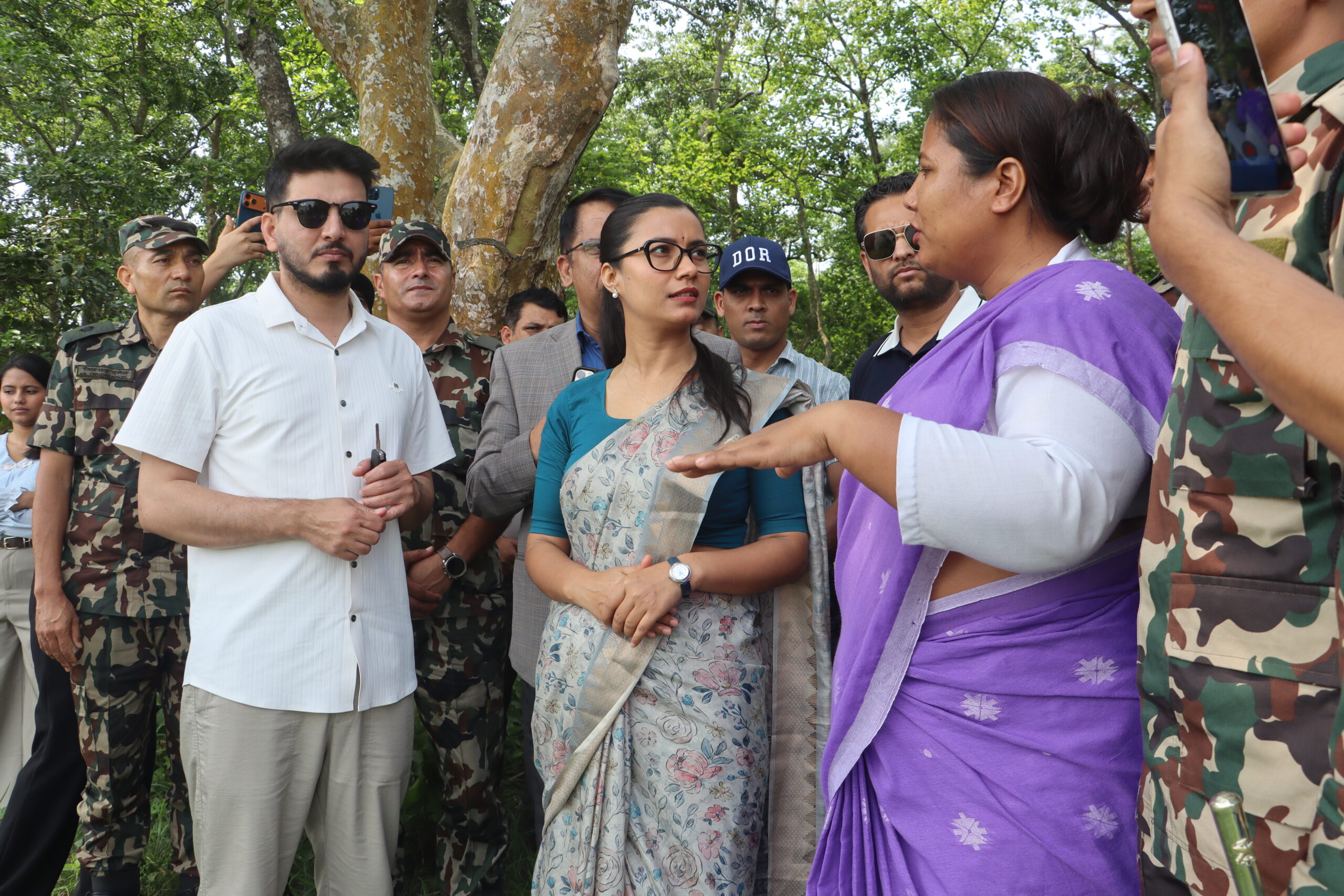 तीन मन्त्रीद्वारा माडी जाने सडक निरीक्षण
