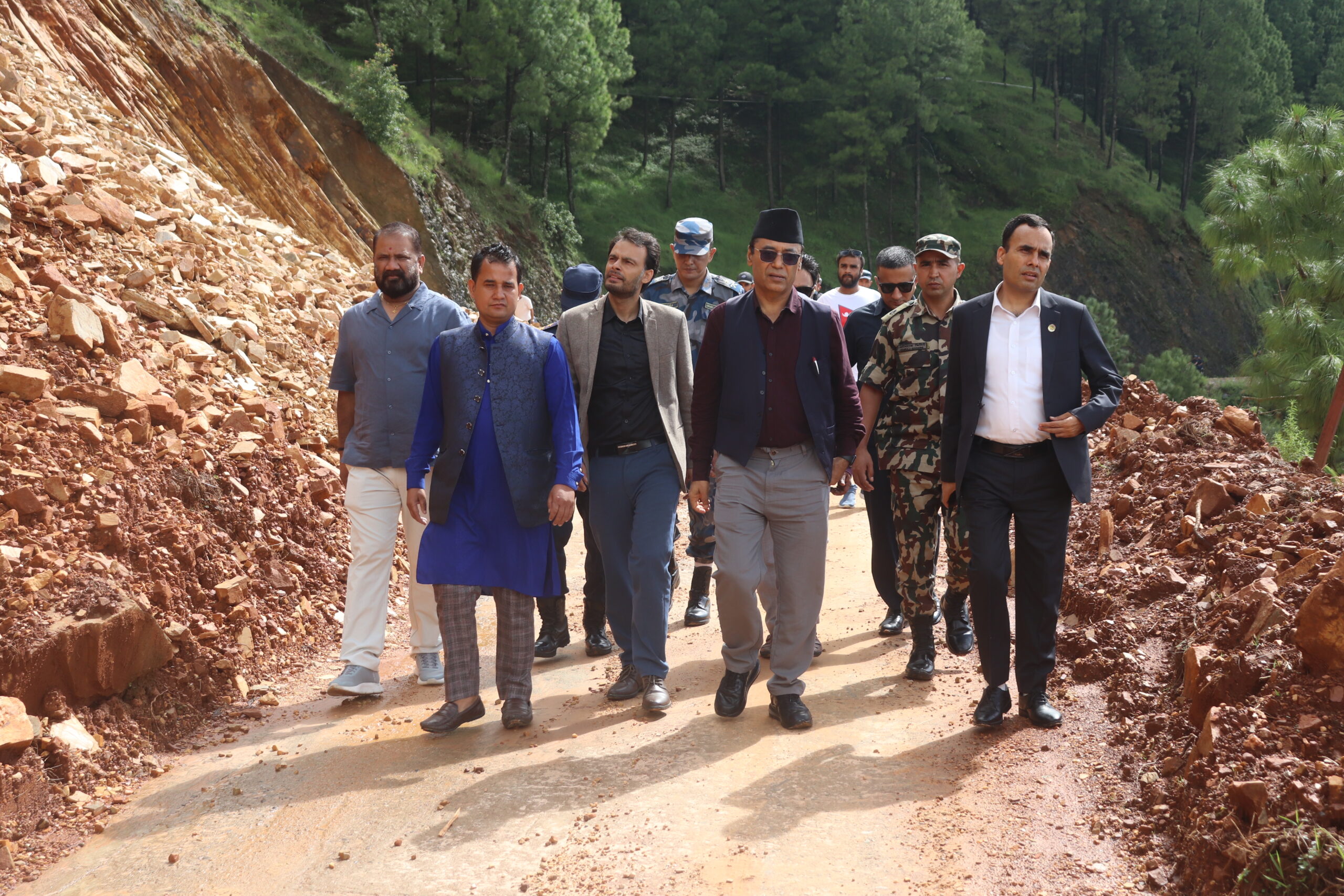 Minister Dr Timilsina inspects disaster-prone settlements in Nuwakot