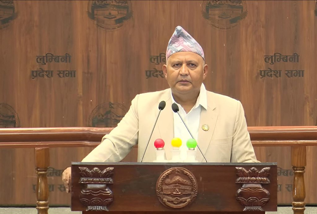 लुम्बिनीका मुख्यमन्त्री चेतनारायण आचार्यद्वारा विश्वासको मत प्राप्त