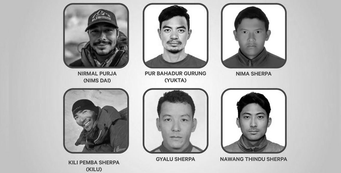हिमपहिरोमा निर्मल पुर्जासहित ६ नेपाली आरोहीको निधन